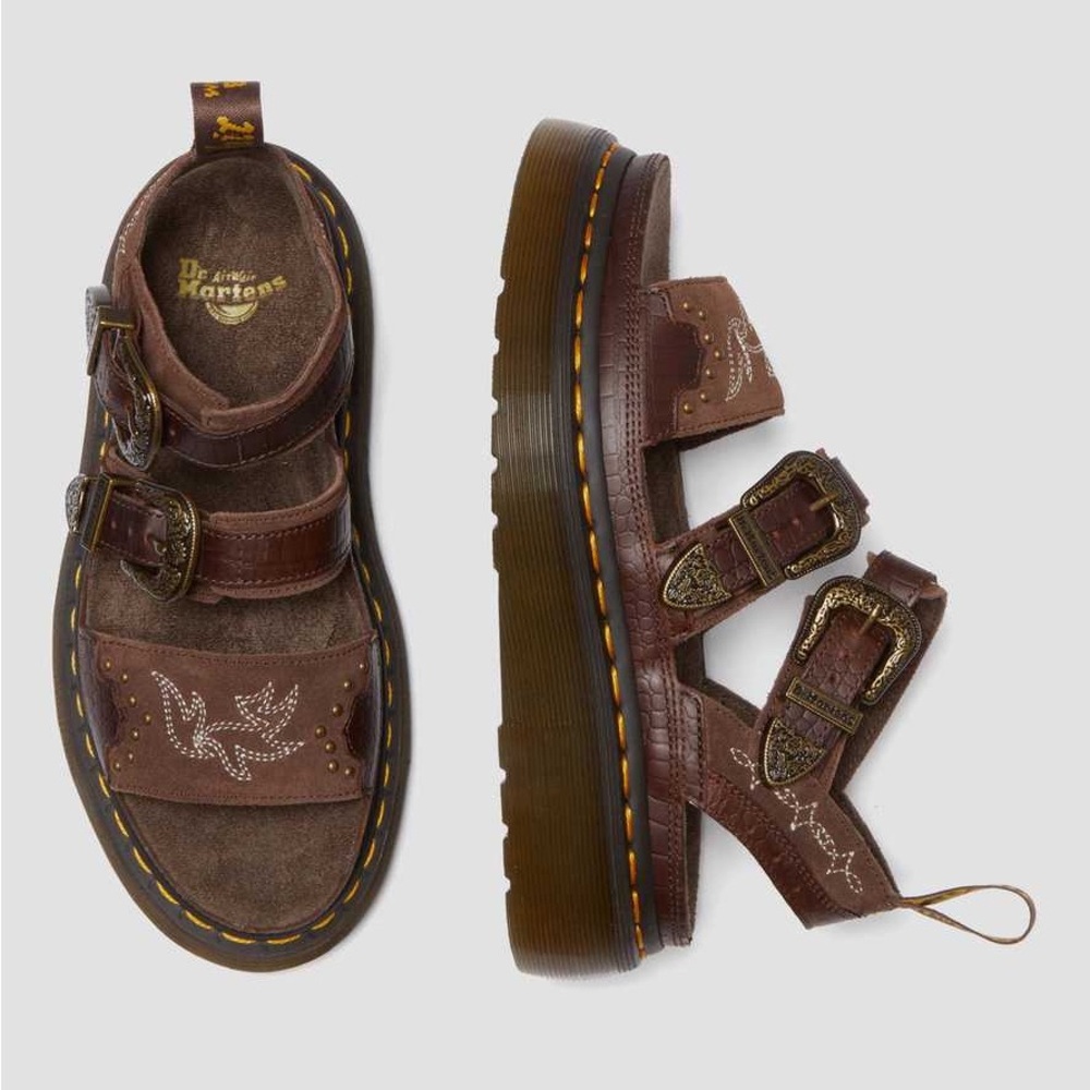 ISO doc martens gryphon gothic americana sandals, women’s size 7